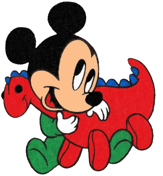 Share This Image - Baby Mickey Mouse In Red (557x600), Png Download