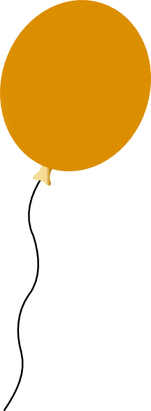 Orange Balloons Clip Art (216x586), Png Download