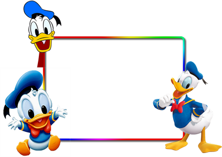 Disney Photo Frame Png - Donald (445x316), Png Download