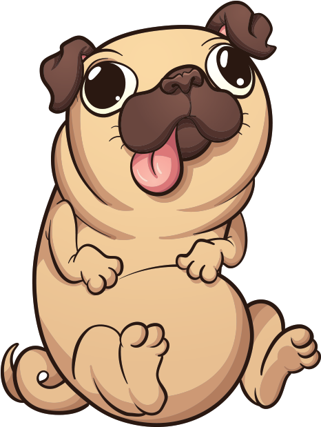 Pug Emoji & Stickers Messages Sticker-8 - Pug Clipart (618x618), Png Download