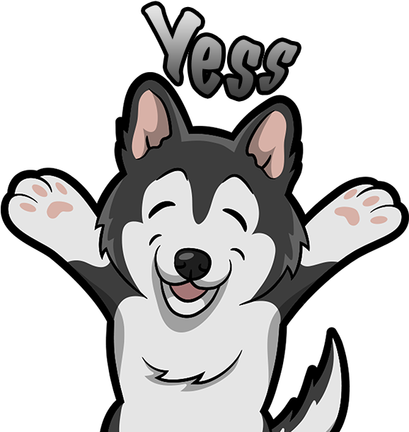 Husky Clipart Emoji - Emoji Husky (618x618), Png Download