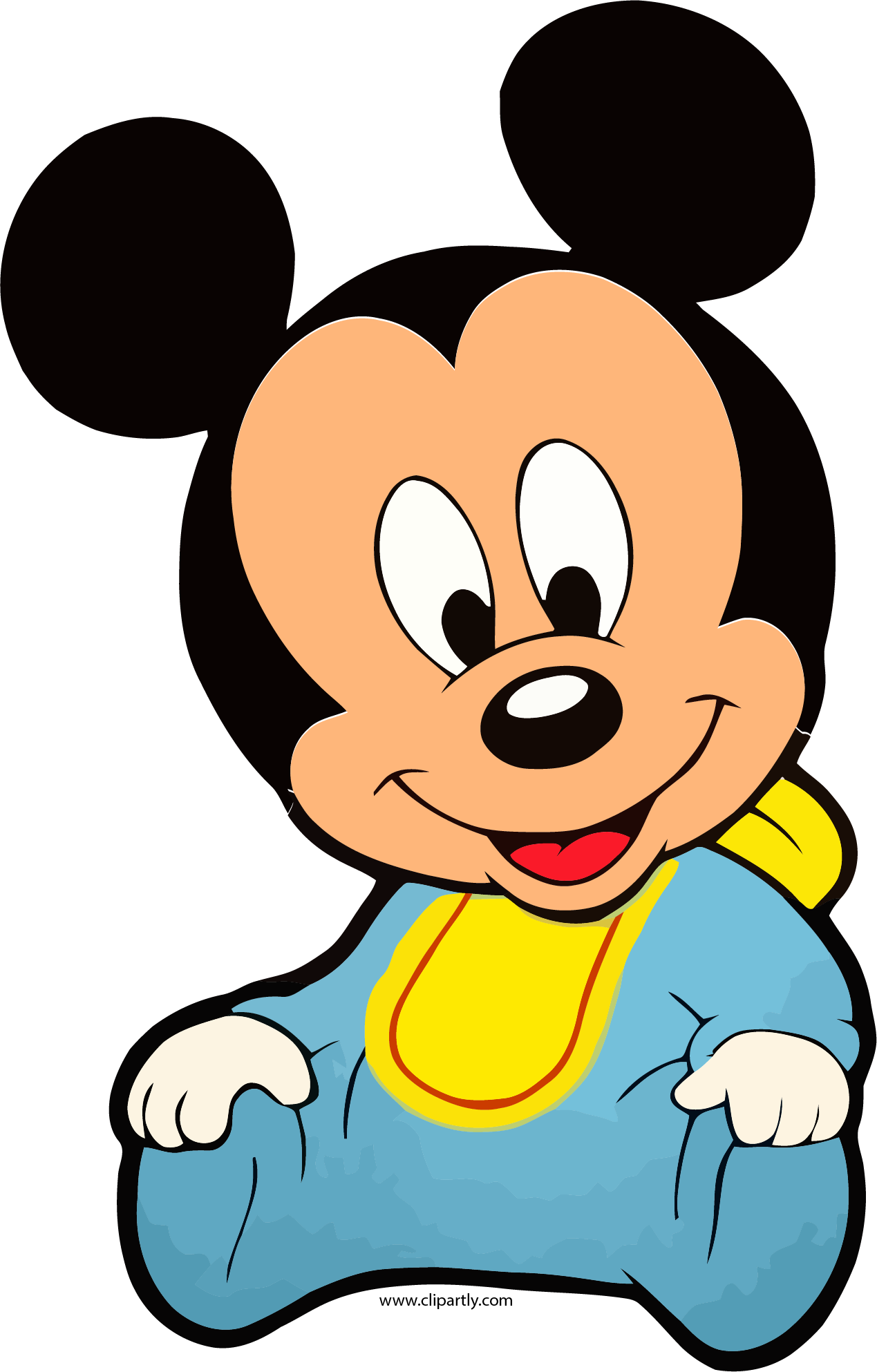Baby Mickey Front View Clipart Png - Mickey Baby Disney (1269x1986), Png Download