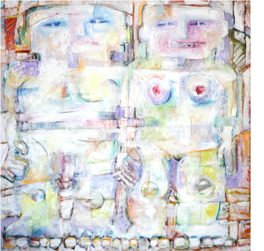 Ghost Couple, 3'x3' Oil On Canvas 2011 • Available - Modern Art (677x502), Png Download