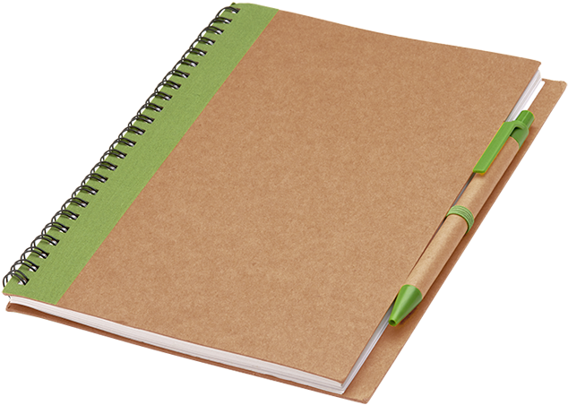 Colour Accented Spiral Notebook With Pen Bf0088 - Notebook (700x700), Png Download