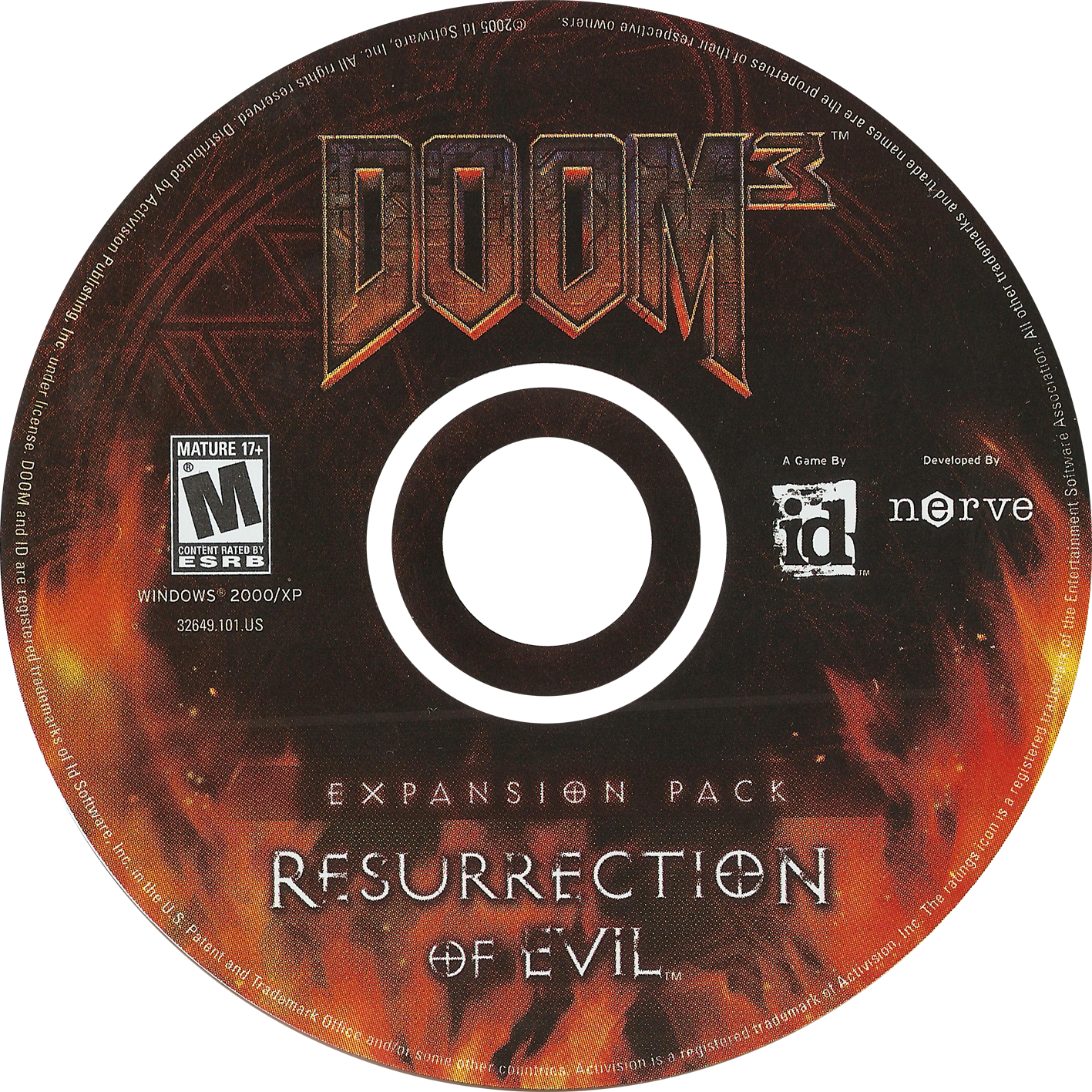 Doom 3 Resurrection Of Evil - Doom 3: Resurrection Of Evil Expansion Pack [pc Game] (1417x1417), Png Download