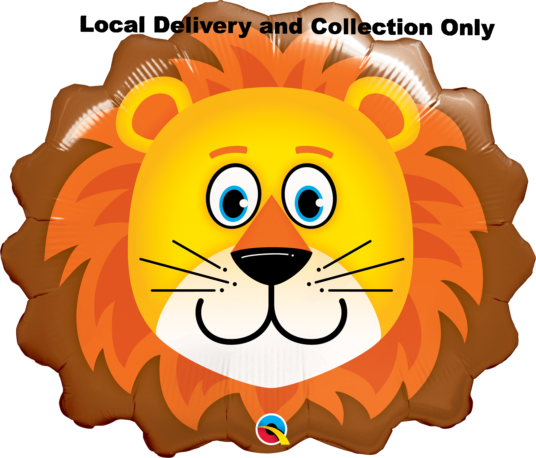 Large Animal Head - 30" Lovable Lion Balloon - Mylar Balloons Foil (1749x1496), Png Download