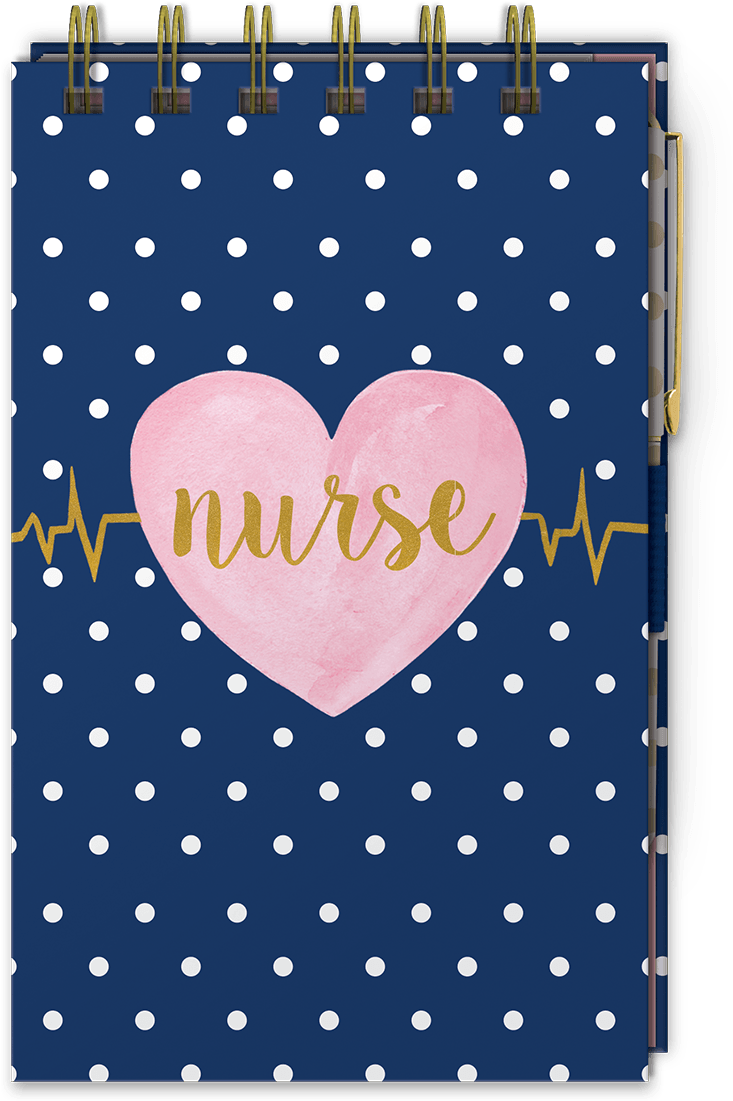 Download Nurse Heart Top Spiral Bound Notepad With Pen 'nurse