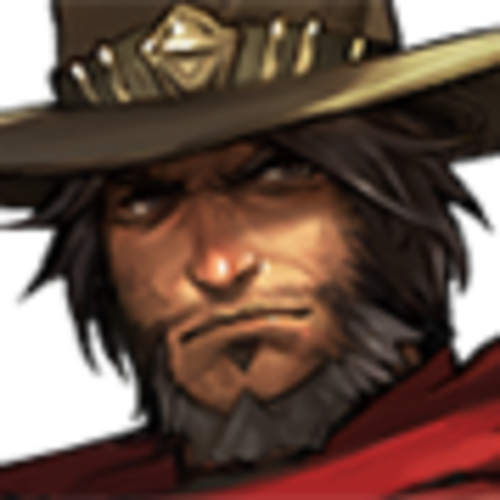 Mcree Transparent Head - Mccree Face Png (500x500), Png Download
