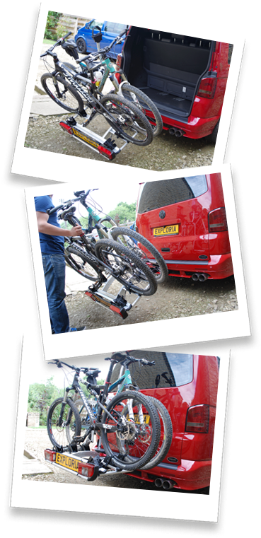 Camper Van Bike Rack - Recreational Vehicle (449x826), Png Download