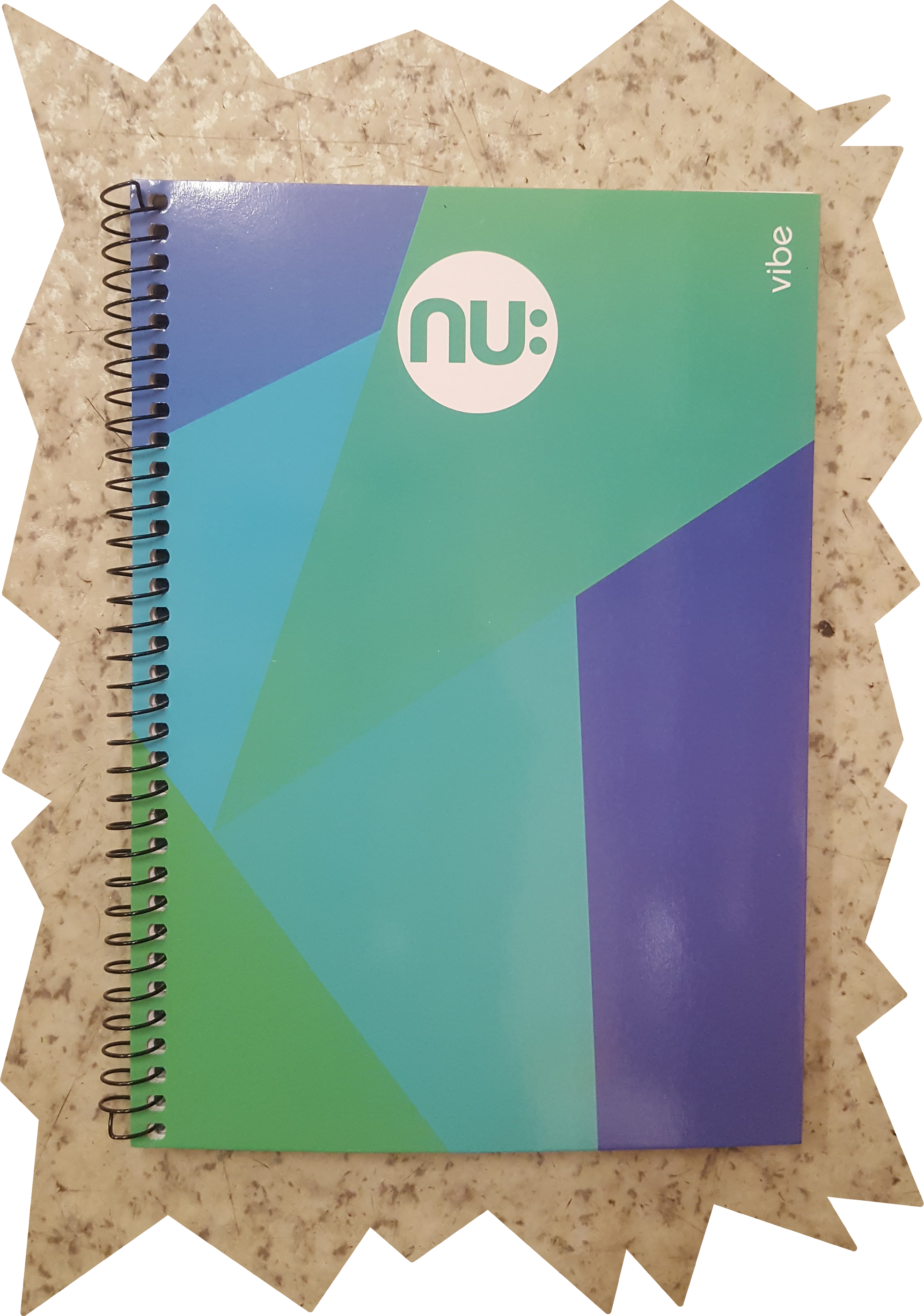 Spiral Notebook - Nu Vibe Card Cover Notebook - Assorted (1974x2809), Png Download
