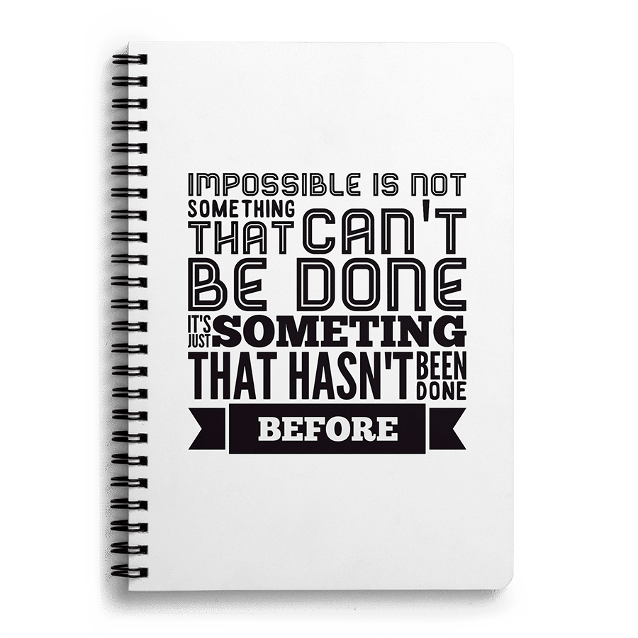 Dailyobjects Be The First Bw A6 Spiral Notebook Buy - Tote Bag Impossible2 Orig (900x900), Png Download