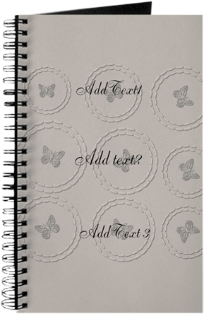 Cute Silver Grey Butterfly Holiday Gift Journal - Two By Two Journal (460x460), Png Download