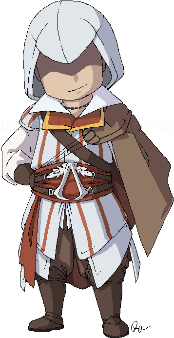 Chibi Ezio By Ezio - Assassin Creed Ezio Chibi (368x700), Png Download