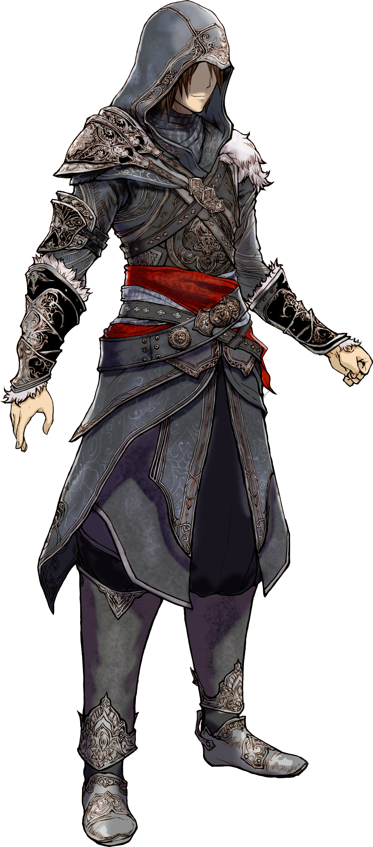 Ezio Auditore Png Photo - Assassin's Creed Black Outfit (1251x2837), Png Download