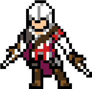 Ezio From Assassin's Creed Ii - Pixel Art Assassin's Creed Unity (480x410), Png Download