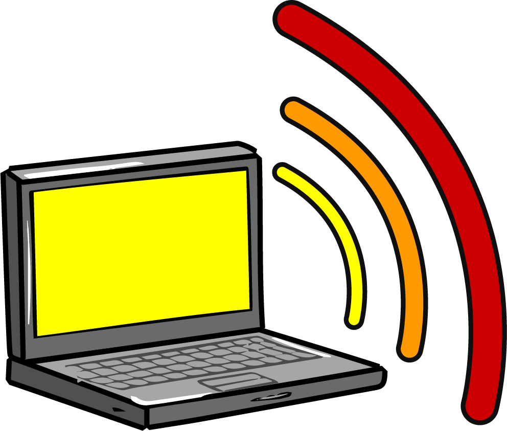 How To Fix A Broken Wireless Network - Broken Laptop Screen Cartoon (992x843), Png Download