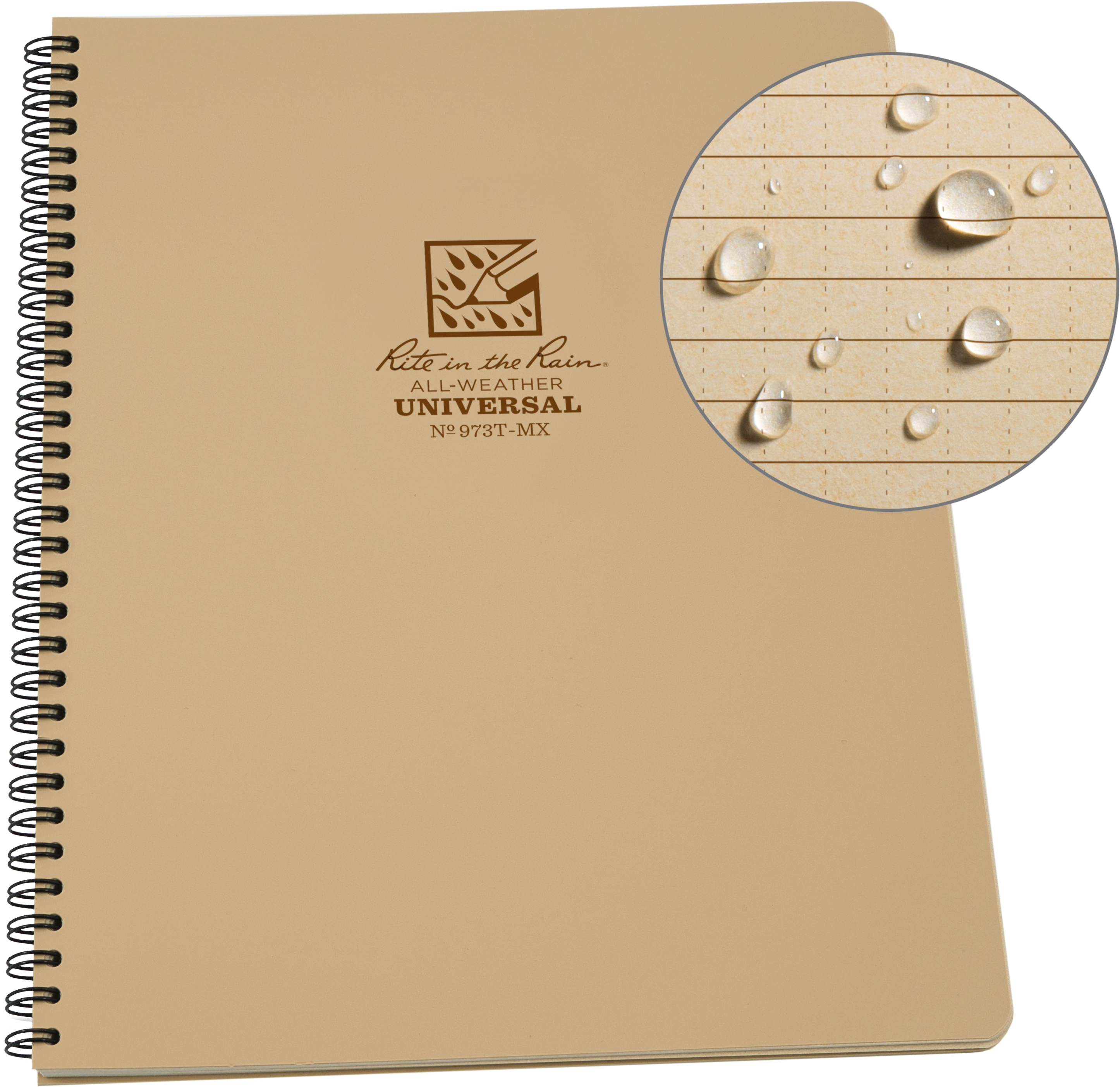 Rite In The Rain Weatherproof Side Spiral Notebook, (3000x3000), Png Download