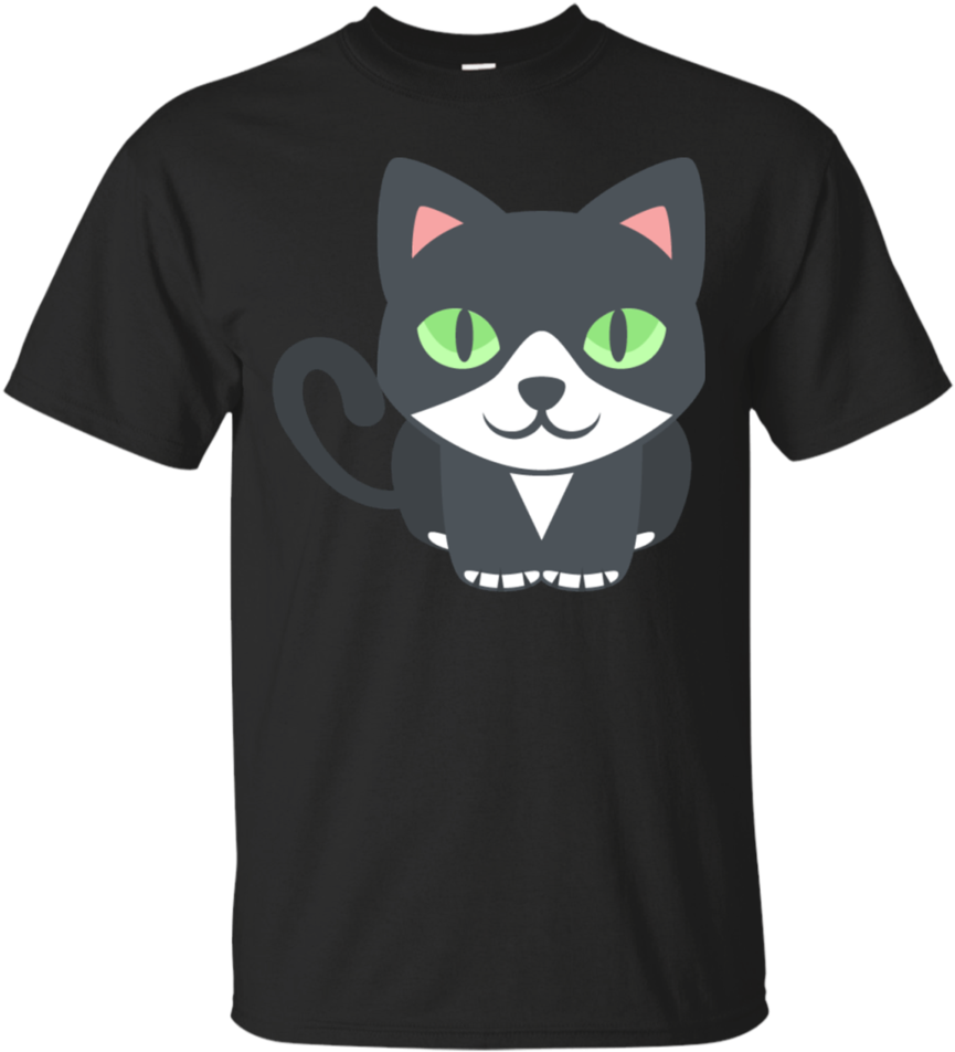 Cute Cat Emoji T-shirt - Black Cat Emoji [book] (960x960), Png Download