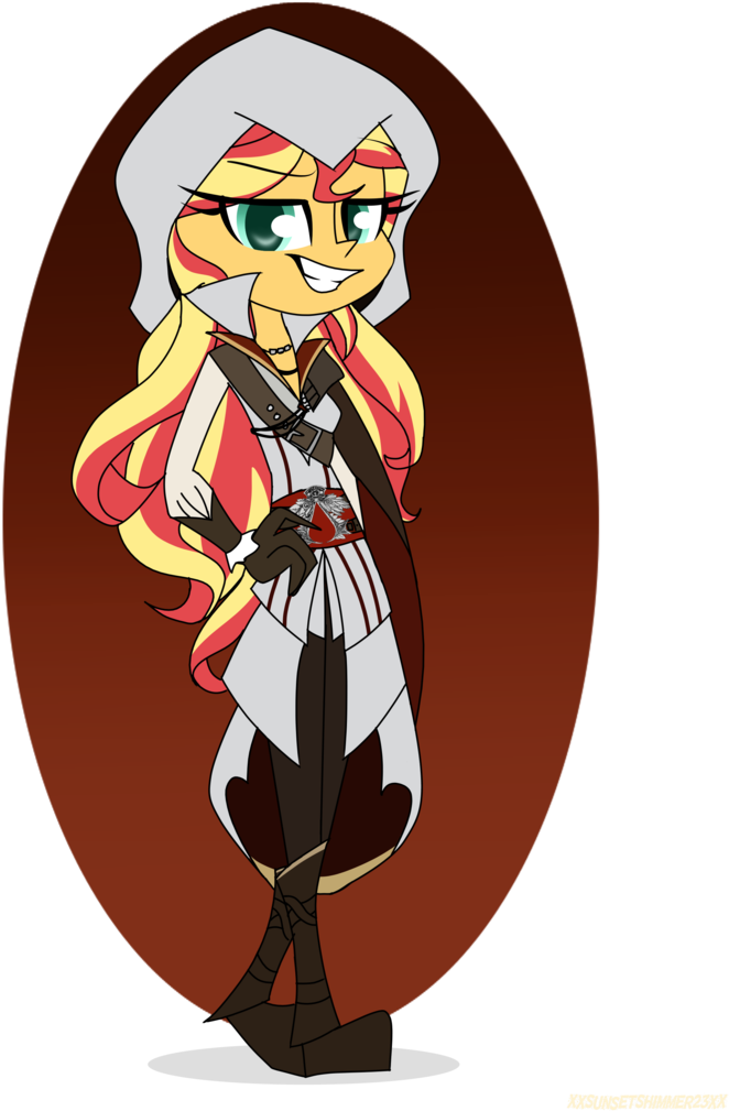 Xxsunsetshimmer23xx, Assassin's Creed, Crossover, Equestria - Mlp Equestria Girl Assassin (768x1024), Png Download