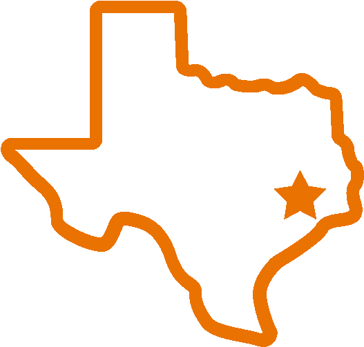 Houston, Tx Hurricane Harvey Relief Efforts - Small Texas State Outline (600x600), Png Download