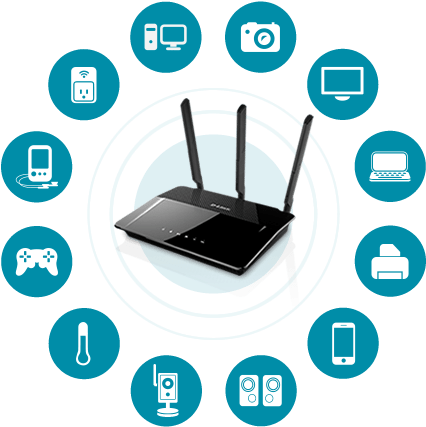 Check Your Other Devices Are Connected With Your Wifi - D-link Dir-880l Wireless Ac1900 Dual Band Gigabit Router (495x500), Png Download