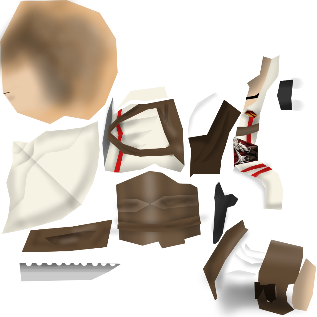 Assassin's Creed Ezio Auditore - Aottg Assassin Skin (1024x1024), Png Download