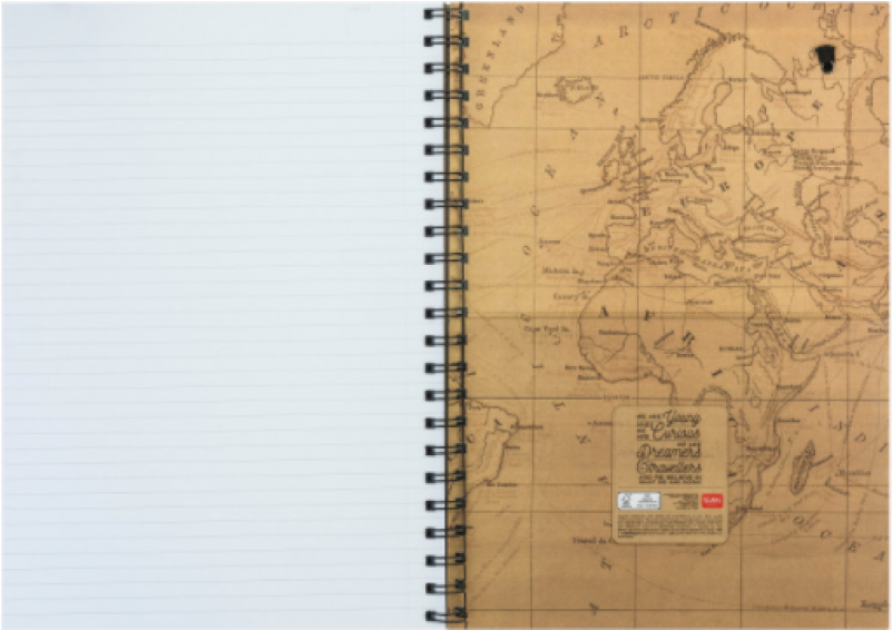 A5 Notebook With Spiral - R & D Srl Busta Regalo Media 25x19x11,5cm Maps (800x800), Png Download