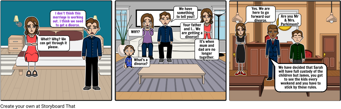 Divorce - Cartoon (1164x385), Png Download