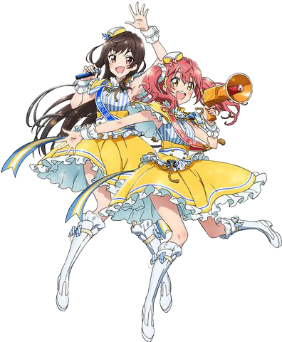 Natsuki Hoshina&shizuka Onimaru Sprite - Idol Jihen (423x480), Png Download