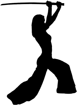 Sword A Major National Organization, Which Had Eliminated - Female Samurai Silhouette (300x403), Png Download