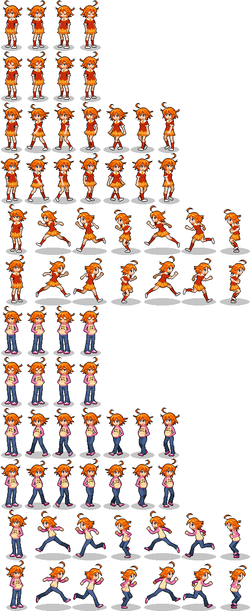 Miley Virisse All Sprites - Cherry Tree High Comedy Club Sprites (525x1256), Png Download