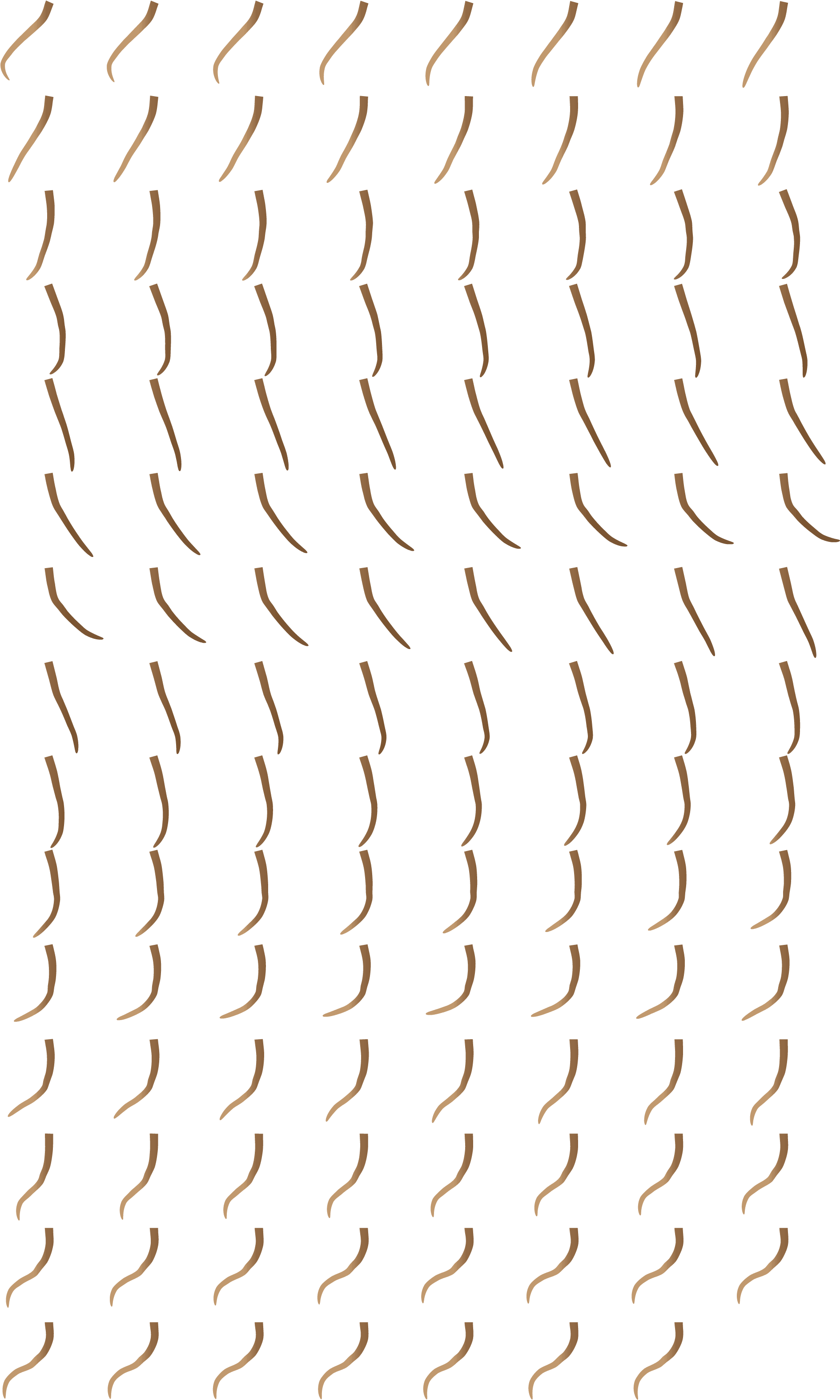 Tail-sprite - Tail Wagging Sprite Sheet (2048x4096), Png Download