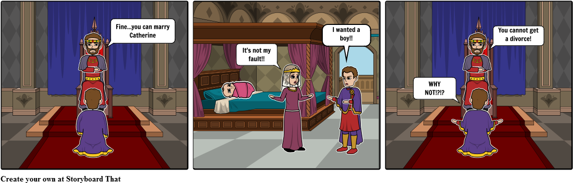 Henry Viii And The Divorce - Cartoon (1164x385), Png Download