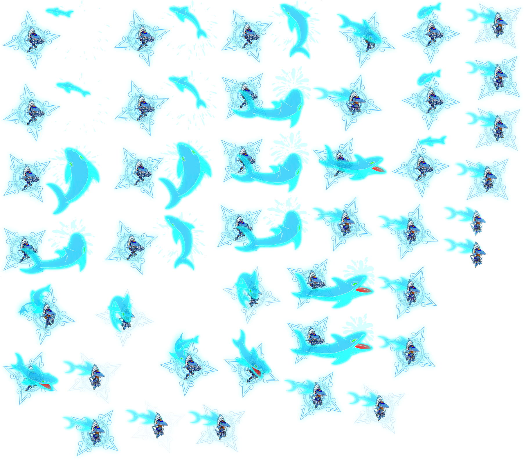 Shark Shaman Sprite Sheet Totems, Shark, Totem Poles, - Totem (1806x1610), Png Download