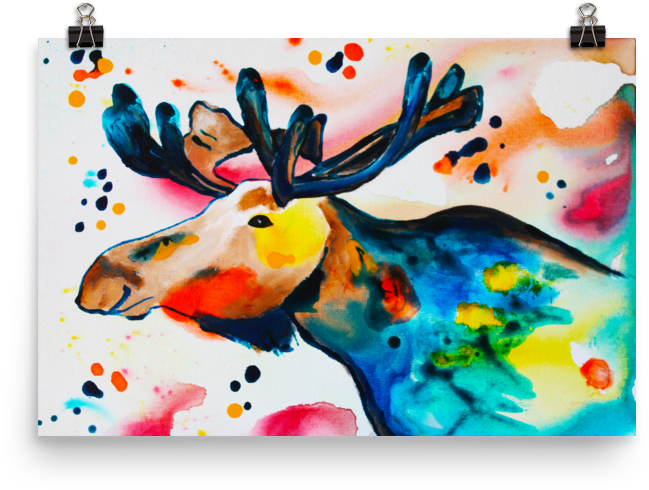 Moose • Art Print - Art (1000x1000), Png Download