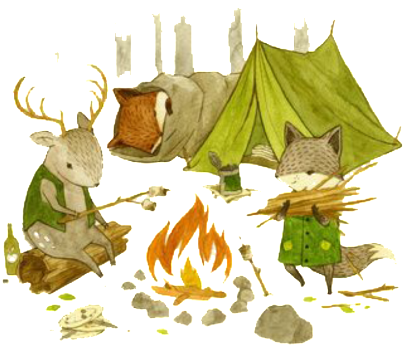 Common Rebels Camping Friends Night Light (1024x1024), Png Download