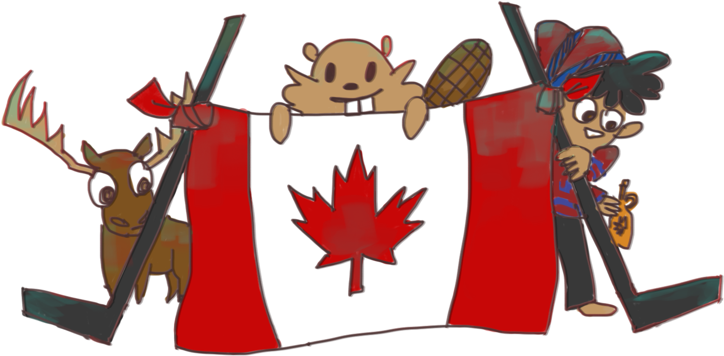 Hockey Clipart Moose - Canadian Moose Clipart (1681x848), Png Download