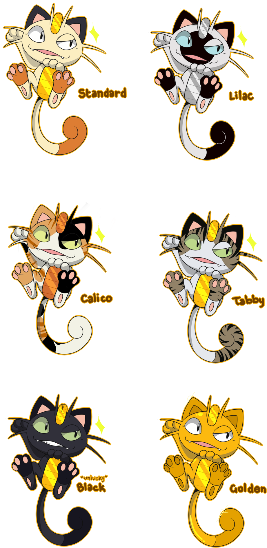 Meowth Variations (1024x2019), Png Download