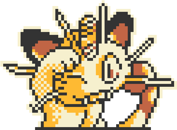Meowth - Pokemon Sprites Cross Stitch (700x470), Png Download