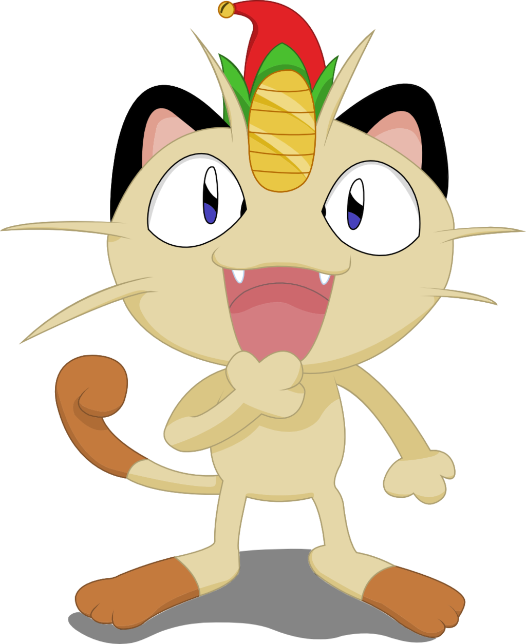 Meowth Christmas (1024x1255), Png Download