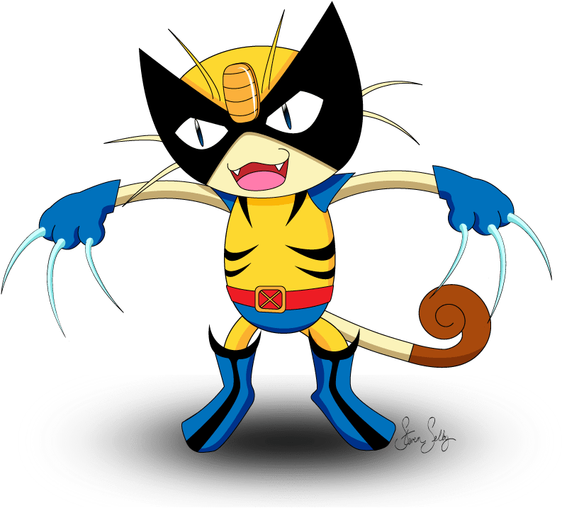 Meowth - Meowtherine - Cartoon (906x740), Png Download