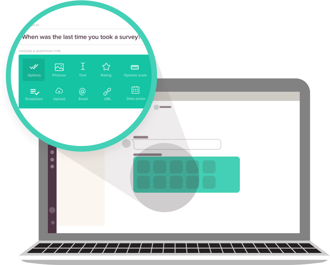 Create Beautiful Surveys - Netbook (1076x868), Png Download