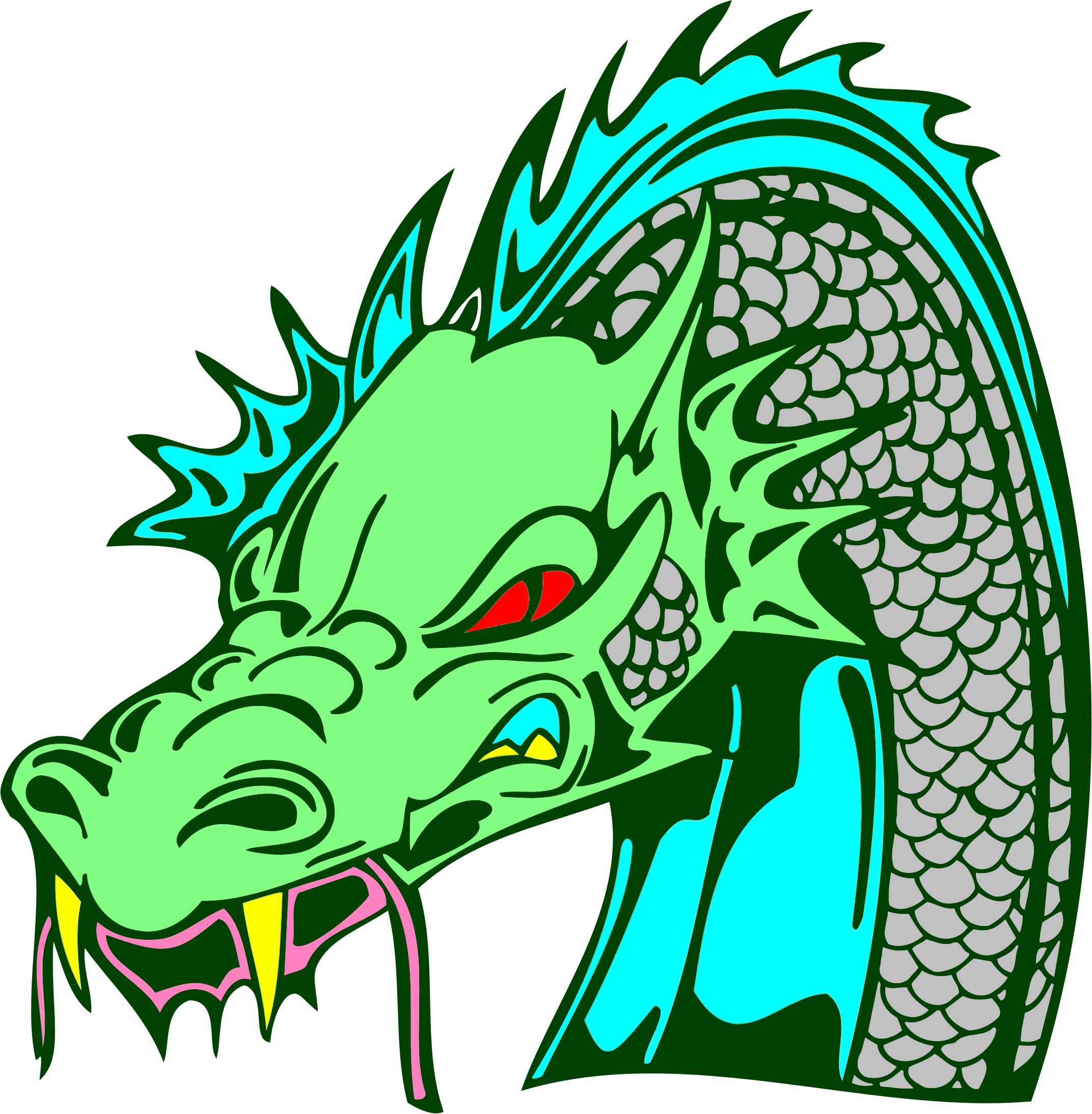 This Free Icons Png Design Of Angry Green Dragon (2144x2187), Png Download