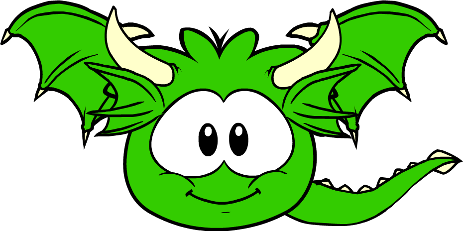 Green Dragon Puffle - Club Penguin Puffle (930x464), Png Download