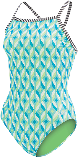 Dolfin Filles Uglies Whimsy Dos V-2 Maillot De Bain (600x600), Png Download