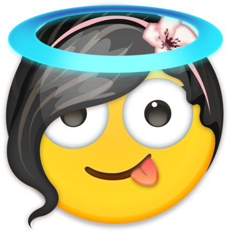 Emoji Crazy Angel Flowergirl - Emoji (490x500), Png Download