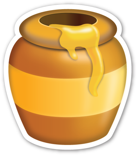 Hand Emoji Clipart Food Single - Pot De Miel Winnie L Ourson (470x528), Png Download