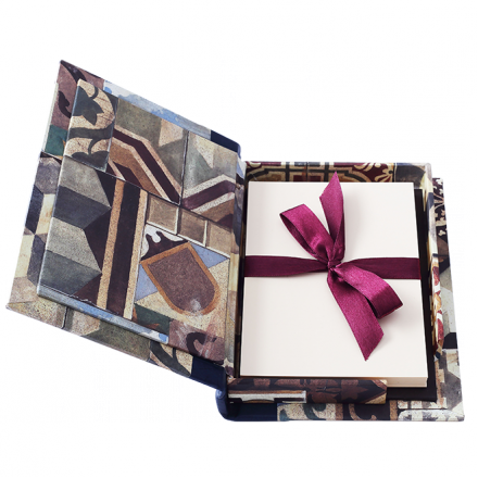 Note Block @- With Half Leather Bound Box - Notepad (440x440), Png Download