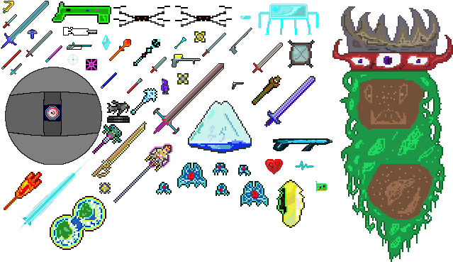 Pixel Art - Pixel Art Terraria (781x500), Png Download