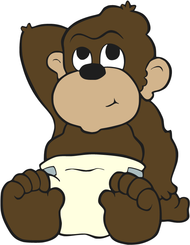 Beanie's Tag You're It - Chimpanzee Cartoon Png (652x835), Png Download